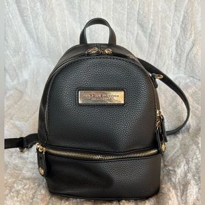 Women's Black Marc New York Mini Zip Around Faux-leather Backpack